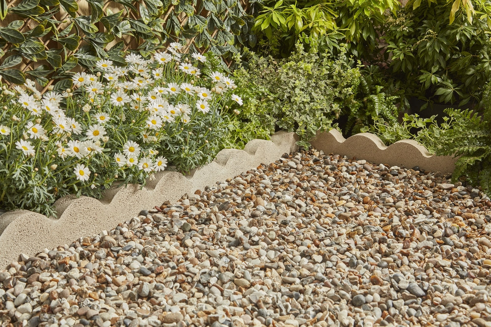 Scalloped Edging 600 x 150mm Grey Pallet Qty : 48